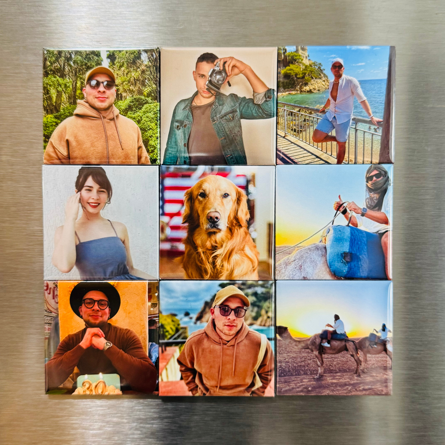 Custom Photo Magnets Set of 9