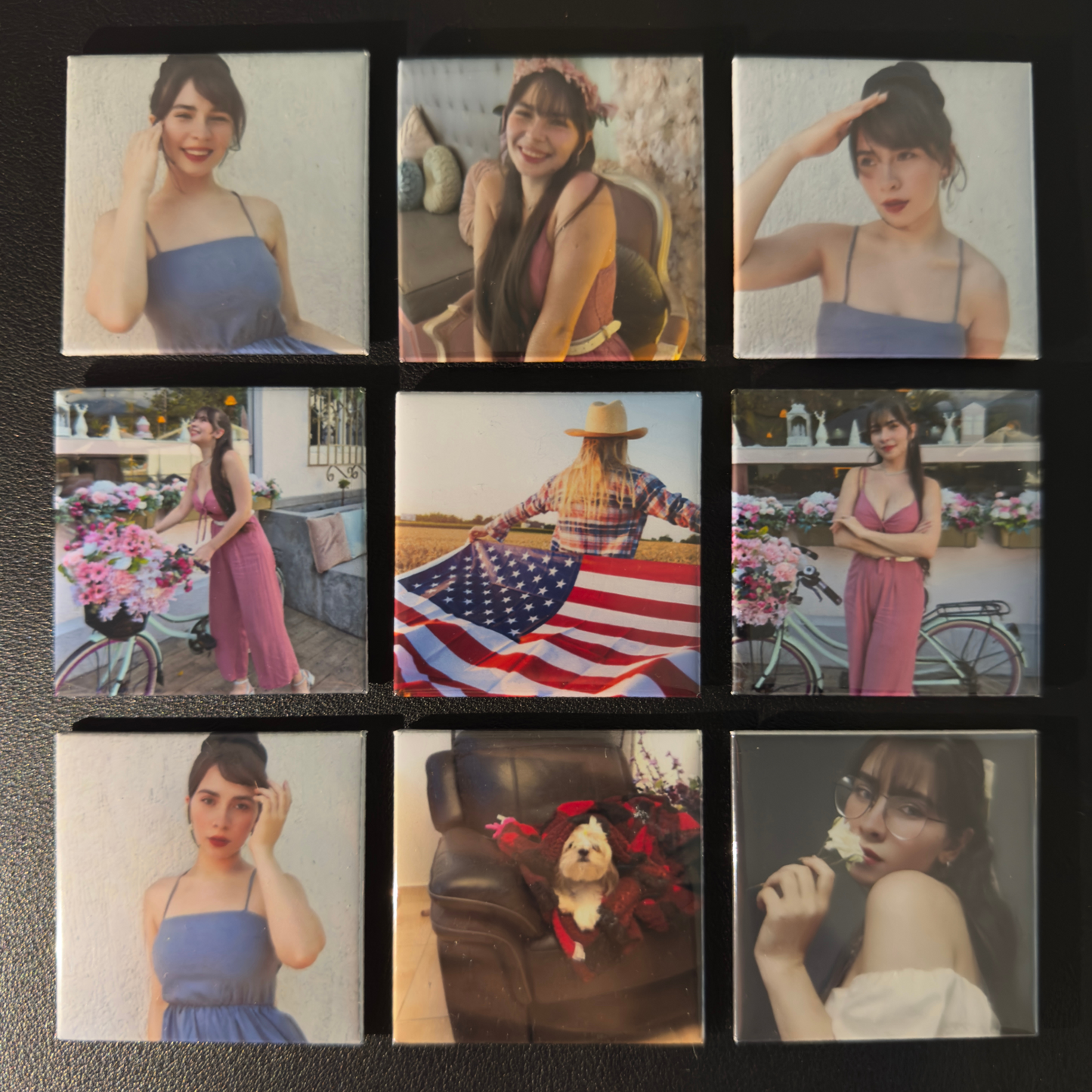 Custom Photo Magnets Set of 9